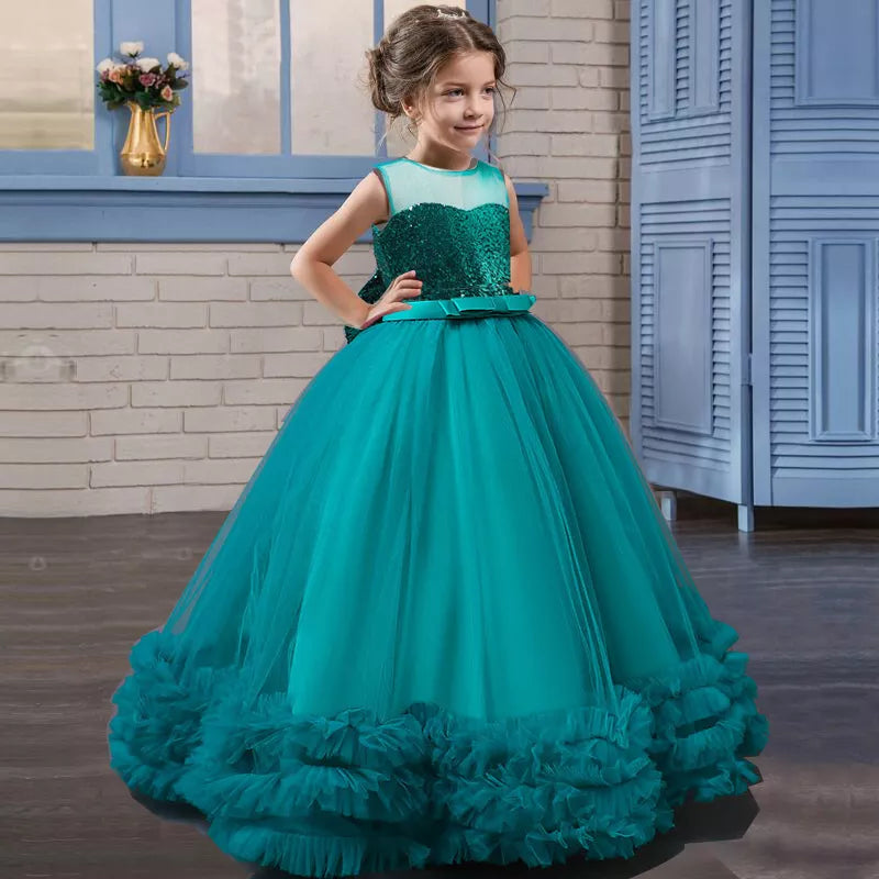 Evening Party Elegant 1st birthday dress for baby girl by Baby Minaj Cruz