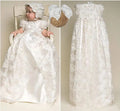 Infant Lace Baptism Dresses Baby Girl Gown Set Ivory with headband US by Baby Minaj Cruz