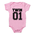 Newborn Twins Clothes For Summer light Pink by Baby Minaj Cruz
