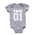 Newborn Twins Clothes For Summer light Gray by Baby Minaj Cruz