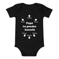 Papa Tu Es Le Meilleur Unisex Baby Romper Black by Baby Minaj Cruz