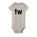 Twins Romper Jumpsuit Outfits light gray by Baby Minaj Cruz