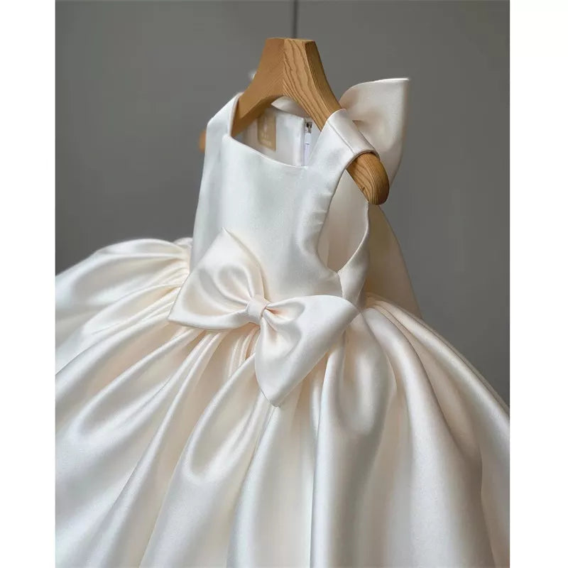 Big Bow Princess Tutu Dress For Summer white by Baby Minaj Cruz