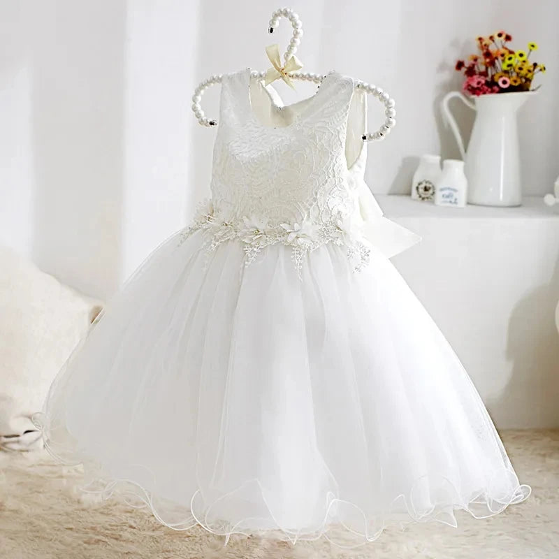 White Lace Appliques Princess Wedding Dress by Baby Minaj Cruz