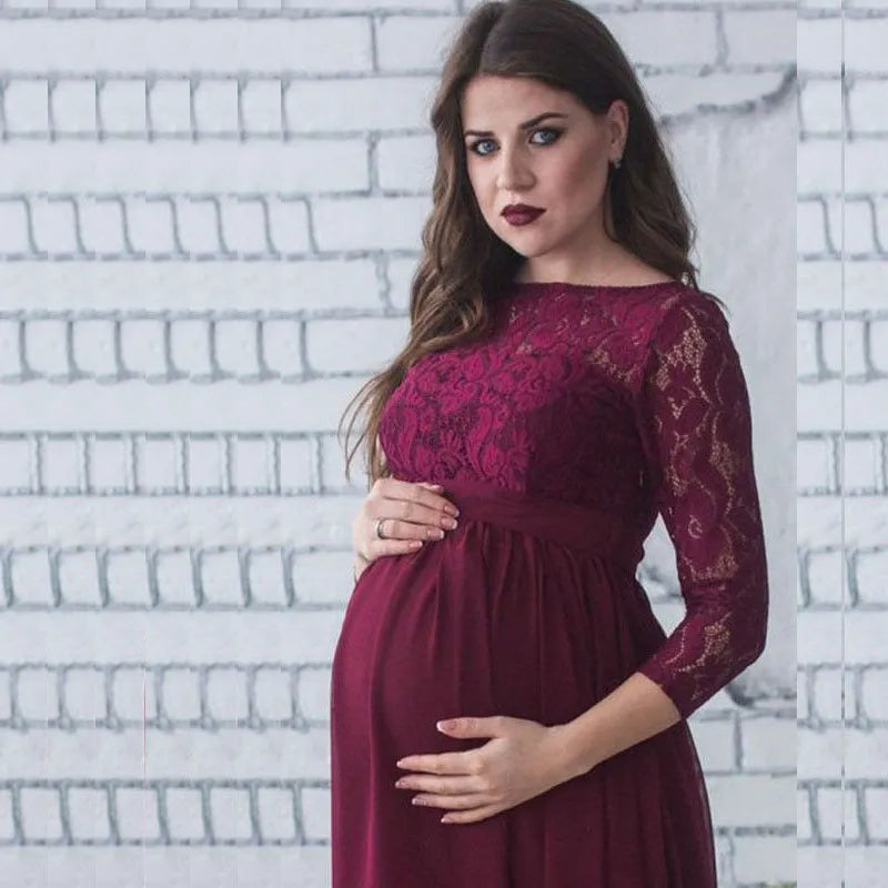 Dresses Maternity Photography Props Clothing Wine Red by Baby Minaj Cruz