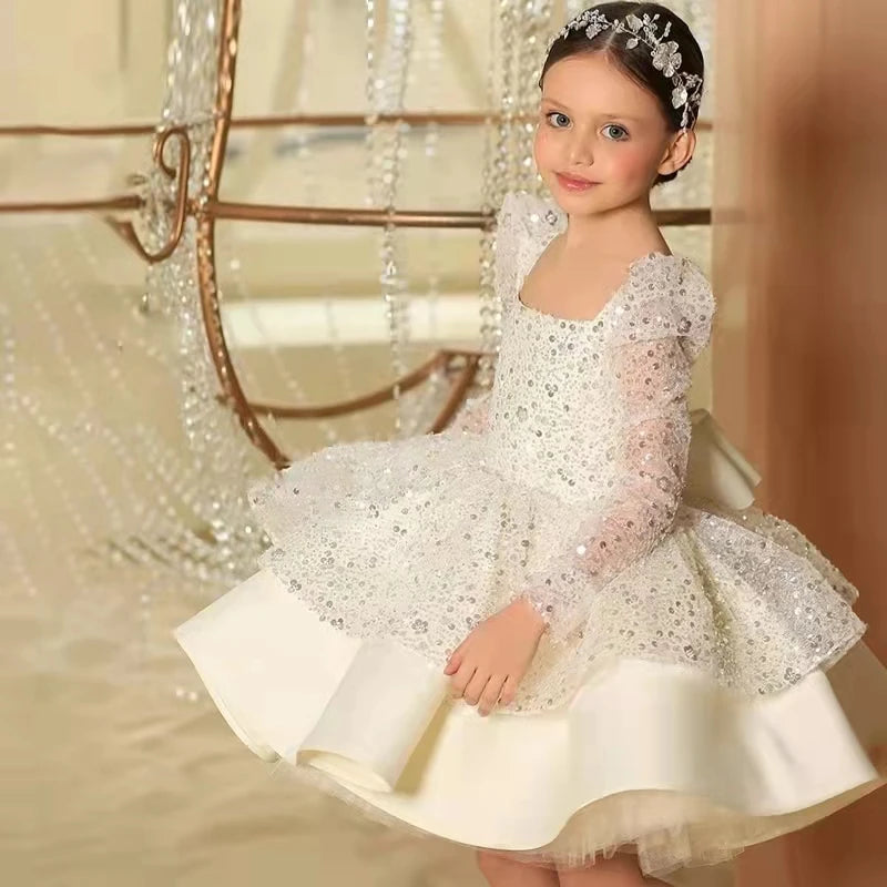 Crystal Rhinestone Puffy Princess Birthday dress by Baby Minaj Cruz