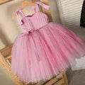 Baby Girl Tulle Dress Fluffy Champagne Sleeveless Lace Gown Pink by Baby Minaj Cruz