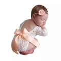 Deep V Backless Newborn Romper Dress For Toddler champagne United States by Baby Minaj Cruz
