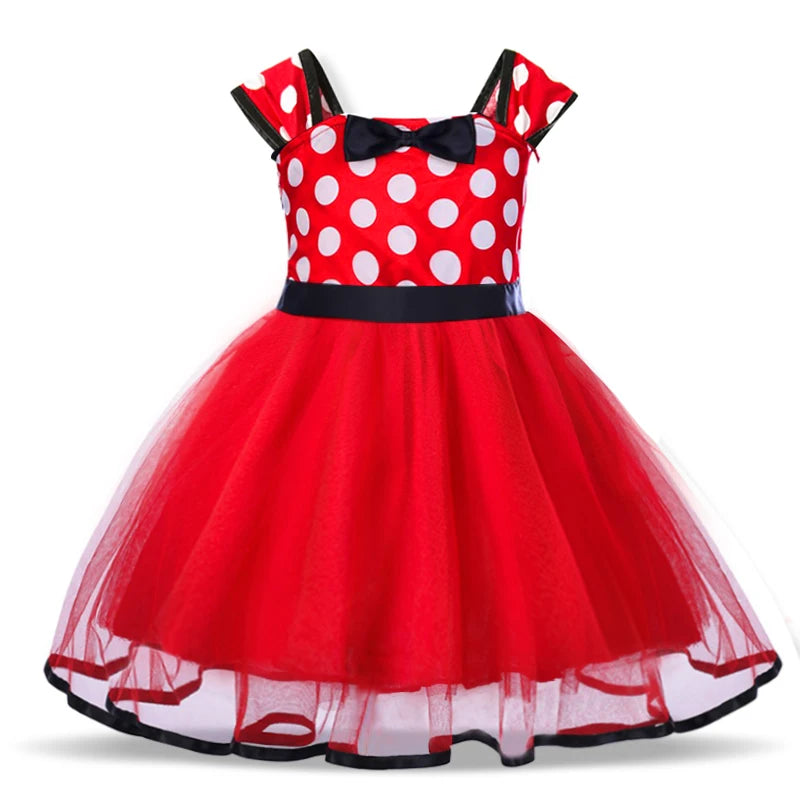 Mini Mouse Baby Girl Dress 2-6 Years Baby Christmas Dress Above Knee Short sleeves white by Baby Minaj Cruz