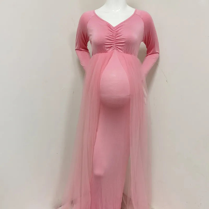 Long Tulle Maternity Photography Dress by Baby Minaj Cruz