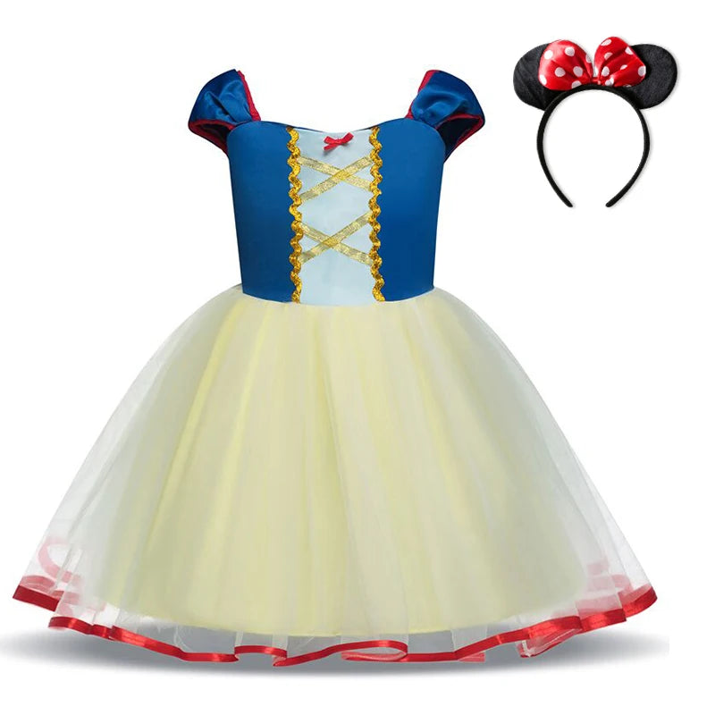 Mini Mouse Baby Girl Dress 2-6 Years Baby Christmas Dress Above Knee Short sleeves Blue by Baby Minaj Cruz