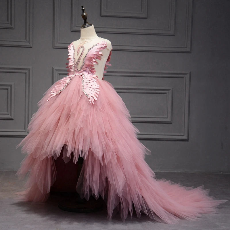 Elegant Prom Swan Crystal princess tutu dress 1 year-14years by Baby Minaj Cruz