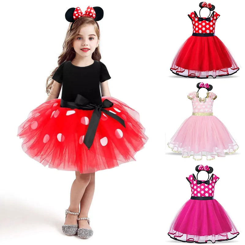 Mini Mouse Baby Girl Dress 2-6 Years Baby Christmas Dress Above Knee Short sleeves by Baby Minaj Cruz