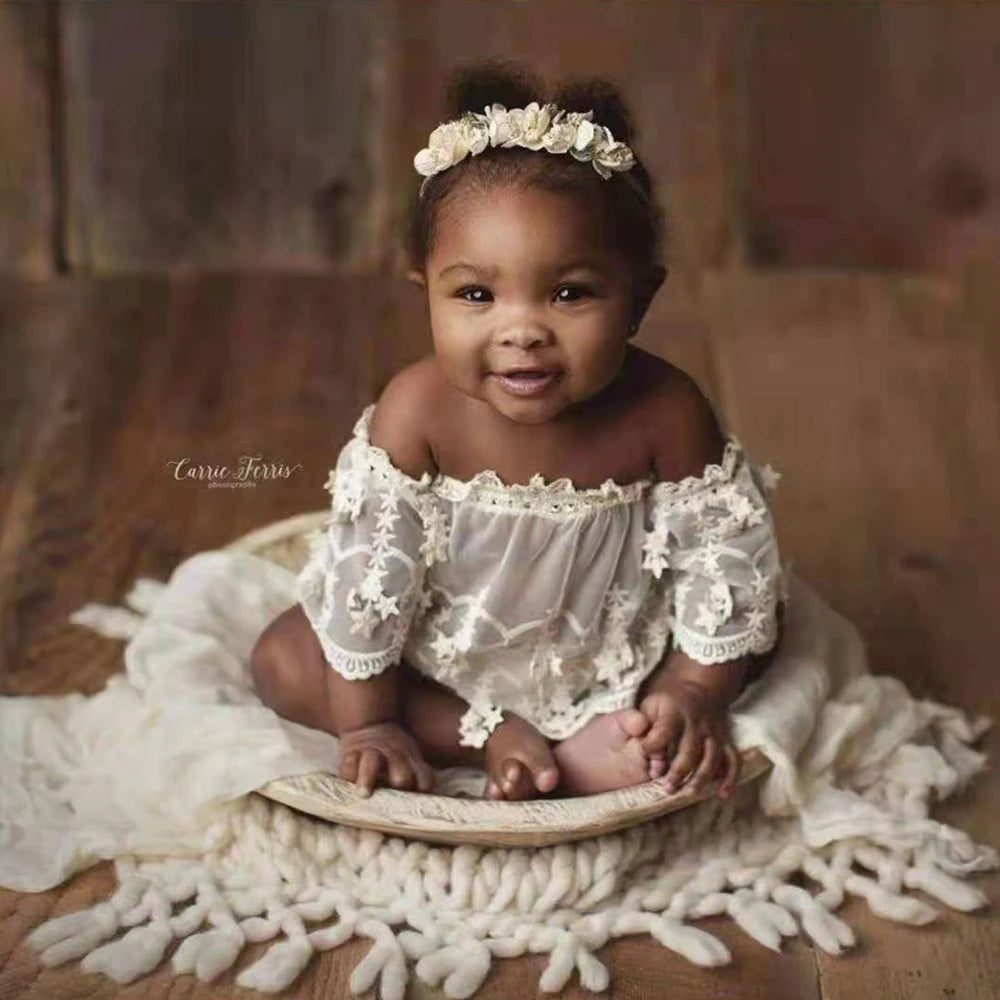 Newborn Photography Props Strapless girls birthday dresses by Baby Minaj Cruz