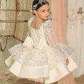 Crystal Rhinestone Puffy Princess Birthday dress White by Baby Minaj Cruz