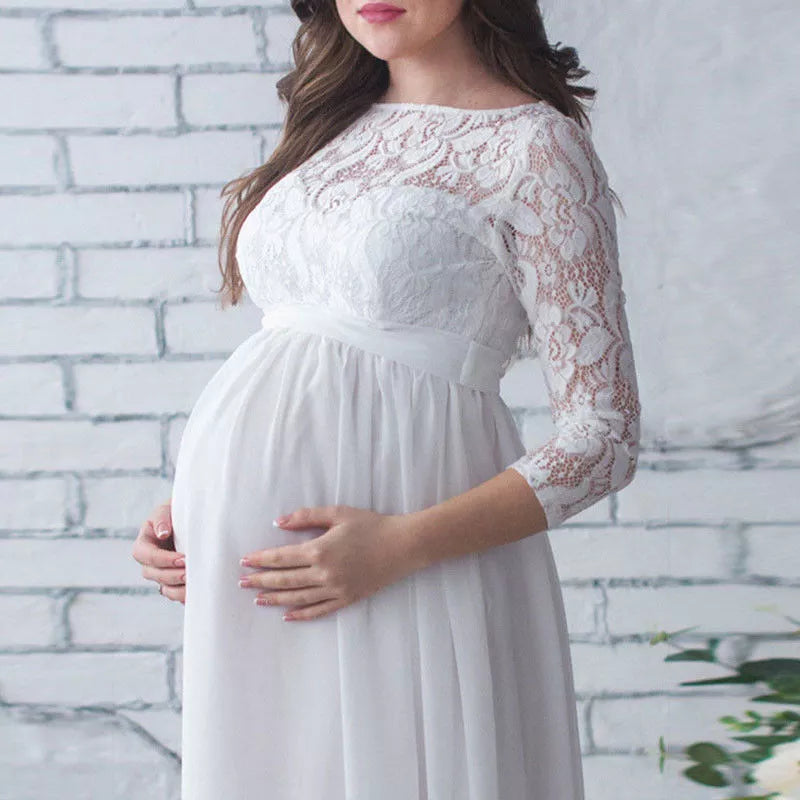 Dresses Maternity Photography Props Clothing WHITE by Baby Minaj Cruz