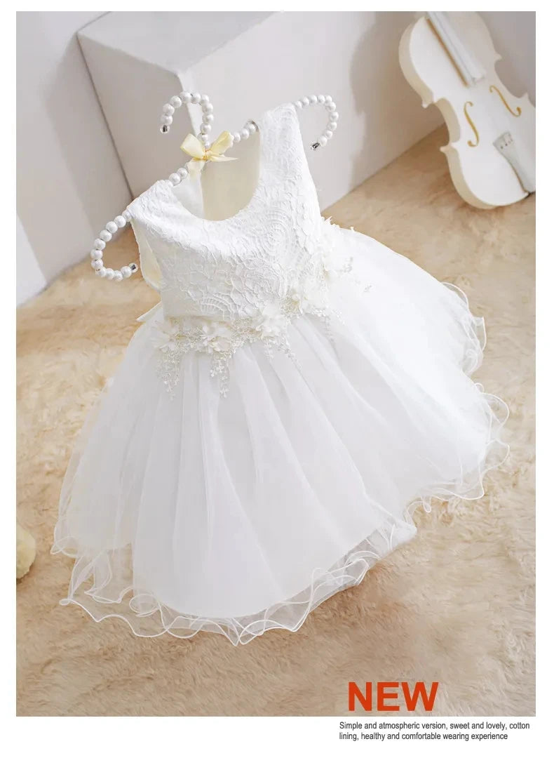 White Lace Appliques Princess Wedding Dress by Baby Minaj Cruz