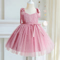 Elegant A-Line Knee Length Sleeveless Flower Girl Dresses Pink by Baby Minaj Cruz