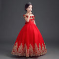 Red Lace Flower Girl Dresses For Wedding by Baby Minaj Cruz