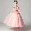Long Sleeve Tulle Lace Flower Girl Dresses by Baby Minaj Cruz