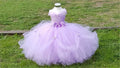 Pink Flower Girl Dresses Ball Gown with Rhinestone for Weddings purple by Baby Minaj Cruz