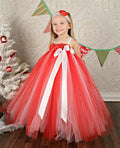 Red Flower Girl Dresses With Ribbon by Baby Minaj Cruz