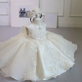 White Mini Dress For Baptism Girl 3M-4Years by Baby Minaj Cruz
