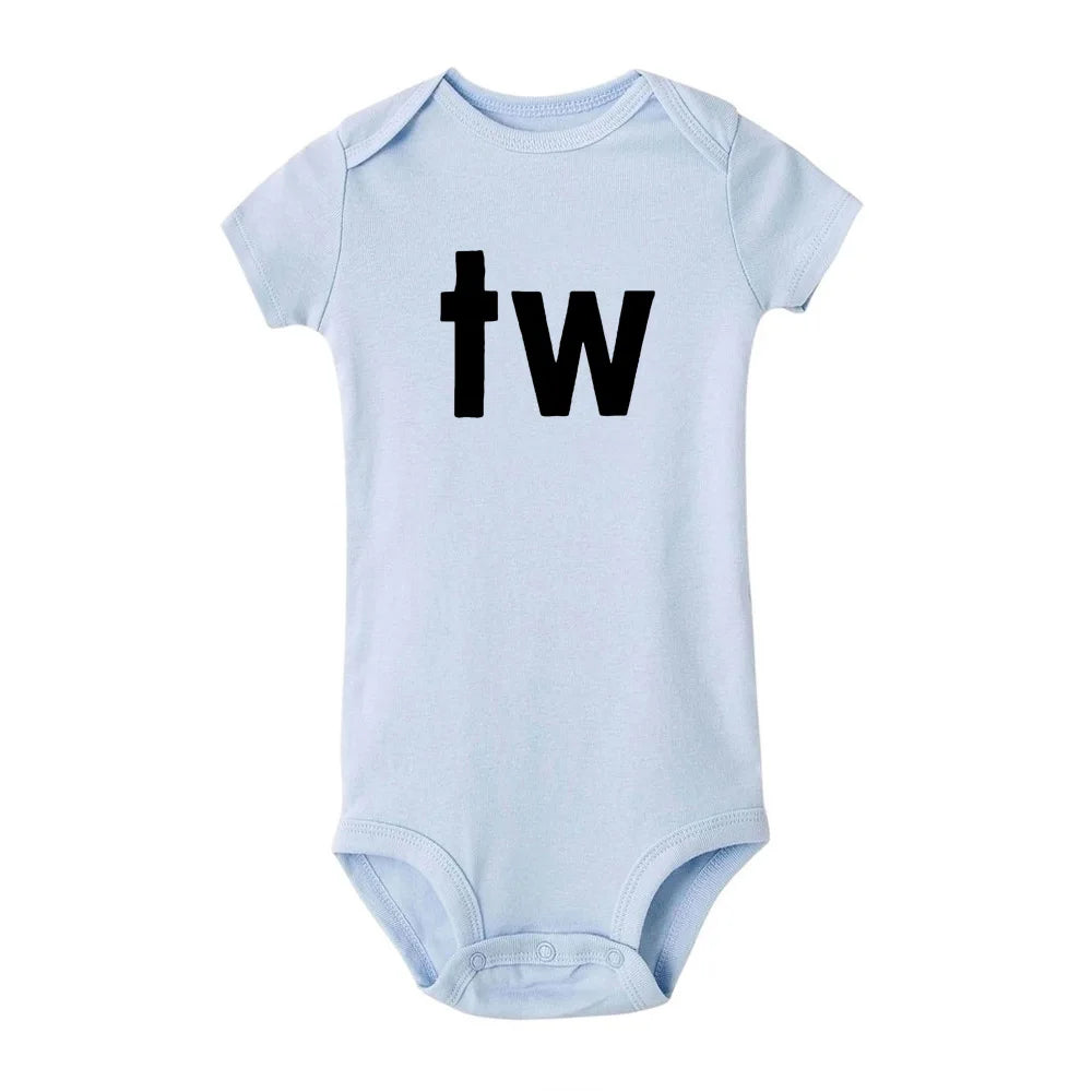 Twins Romper Jumpsuit Outfits blue by Baby Minaj Cruz