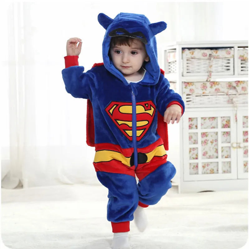 Superhero halloween romper costume Toddler Spring Dress blue by Baby Minaj Cruz