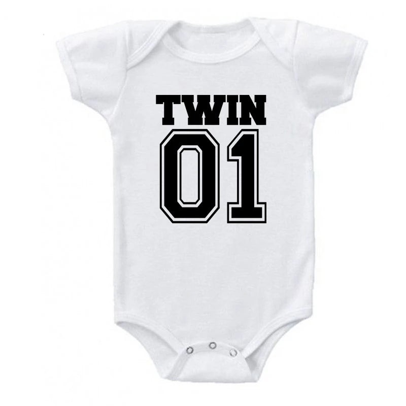 Newborn Twins Clothes For Summer White by Baby Minaj Cruz