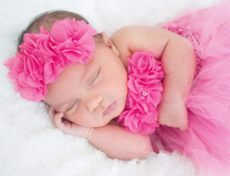 Baby Girl Pink Flower Crochet Tutu Dress by Baby Minaj Cruz