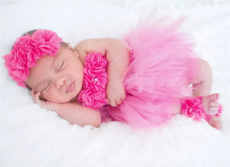 Baby Girl Pink Flower Crochet Tutu Dress by Baby Minaj Cruz