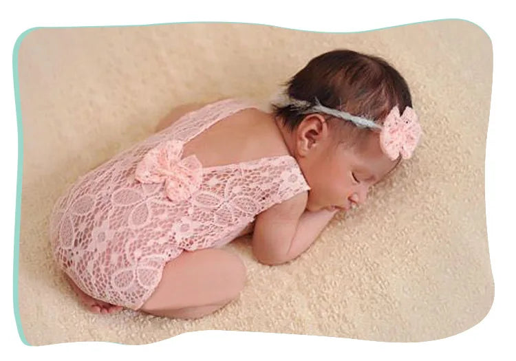 Deep V Backless Newborn Romper Dress For Toddler pink United States by Baby Minaj Cruz