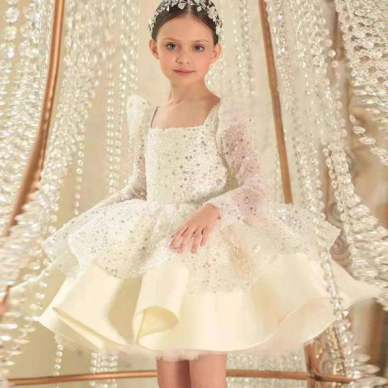 Crystal Rhinestone Puffy Princess Birthday dress by Baby Minaj Cruz