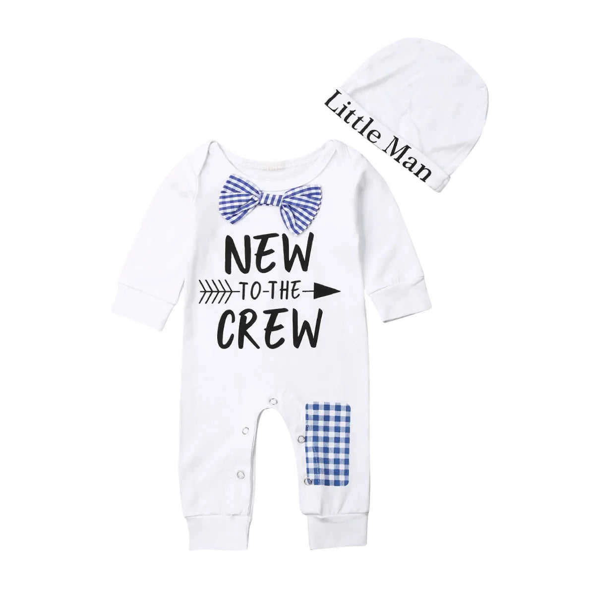 2PCS Baby Girl Romper Long Sleeve +Hat Jumpsuit Autumn Winter Outfits Blue by Baby Minaj Cruz