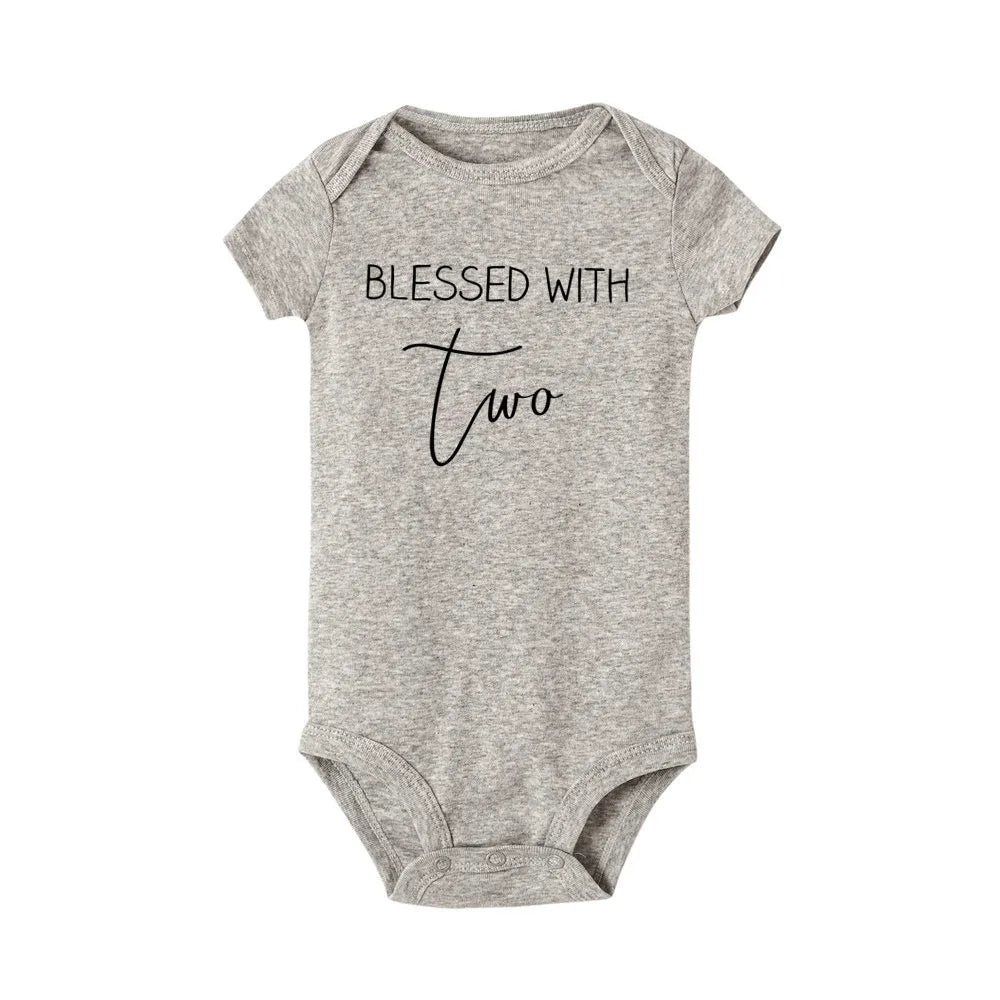 Twins Baby Bodysuit Short Sleeve Outfits by Baby Minaj Cruz