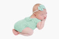 Deep V Backless Newborn Romper Dress For Toddler green United States by Baby Minaj Cruz