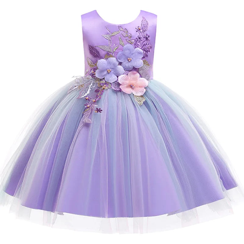 Princess Baby Girl Christmas Dress Tutu Costume 3years-12years Purple by Baby Minaj Cruz