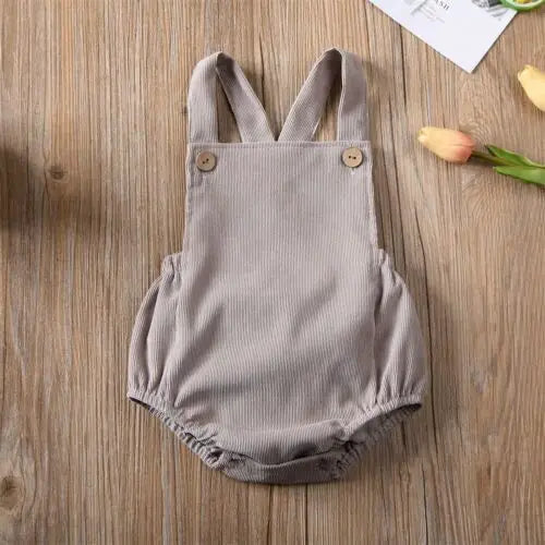 Sleeveless Velvet Newborn Winter Romper Outfits For Unisex GRAY by Baby Minaj Cruz