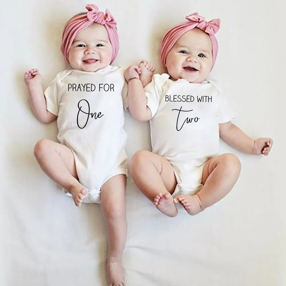 Twins Baby Bodysuit Short Sleeve Outfits by Baby Minaj Cruz