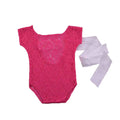 Deep V Backless Newborn Romper Dress For Toddler dark pink United States by Baby Minaj Cruz