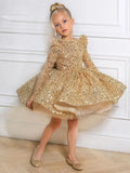 Luxurious Fluffy Princess Layer Lush Birthday Dress Gold by Baby Minaj Cruz
