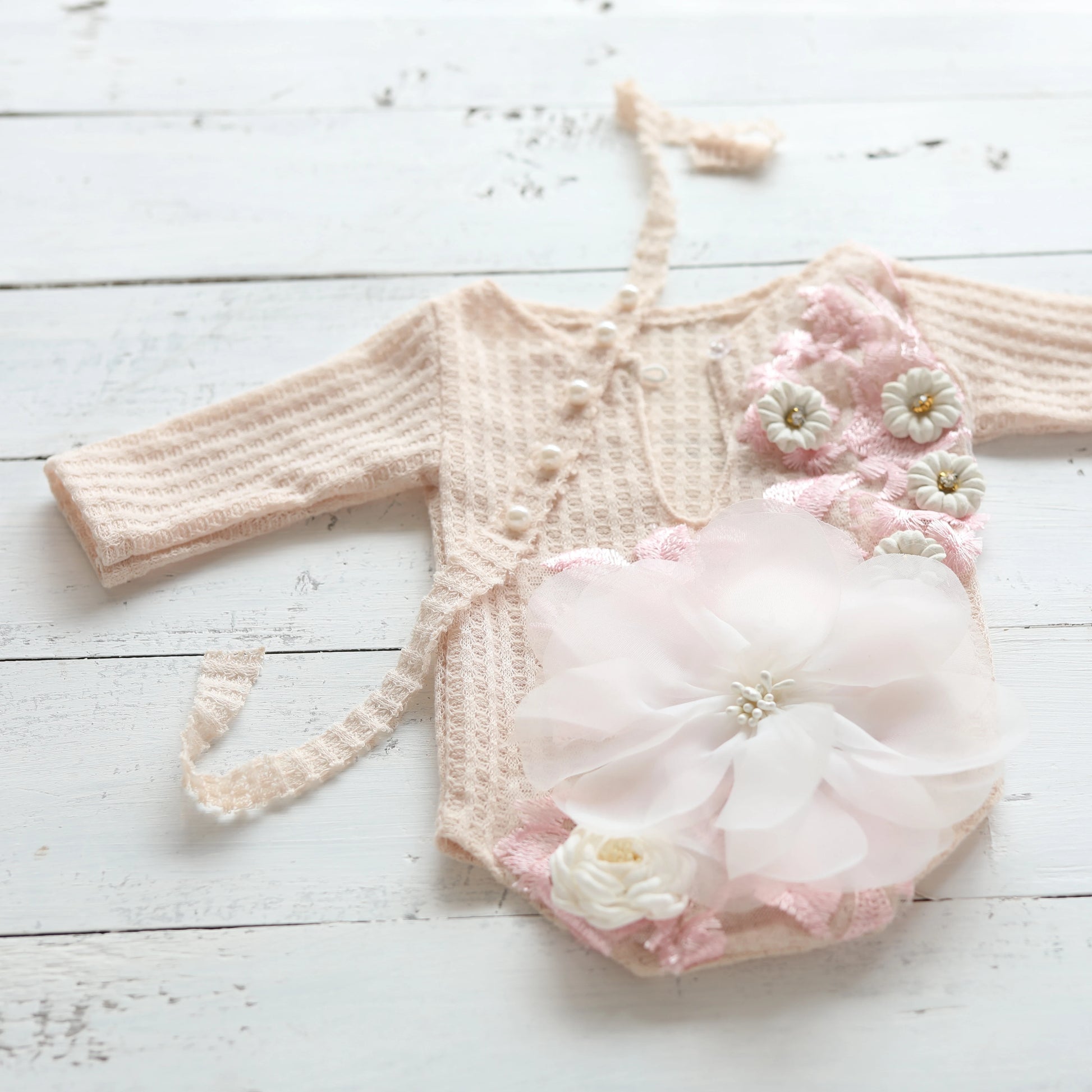 Twins Lace Flower Romper For Girls by Baby Minaj Cruz