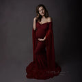 Maternity Bodycon Maxi Dress Wine red by Baby Minaj Cruz