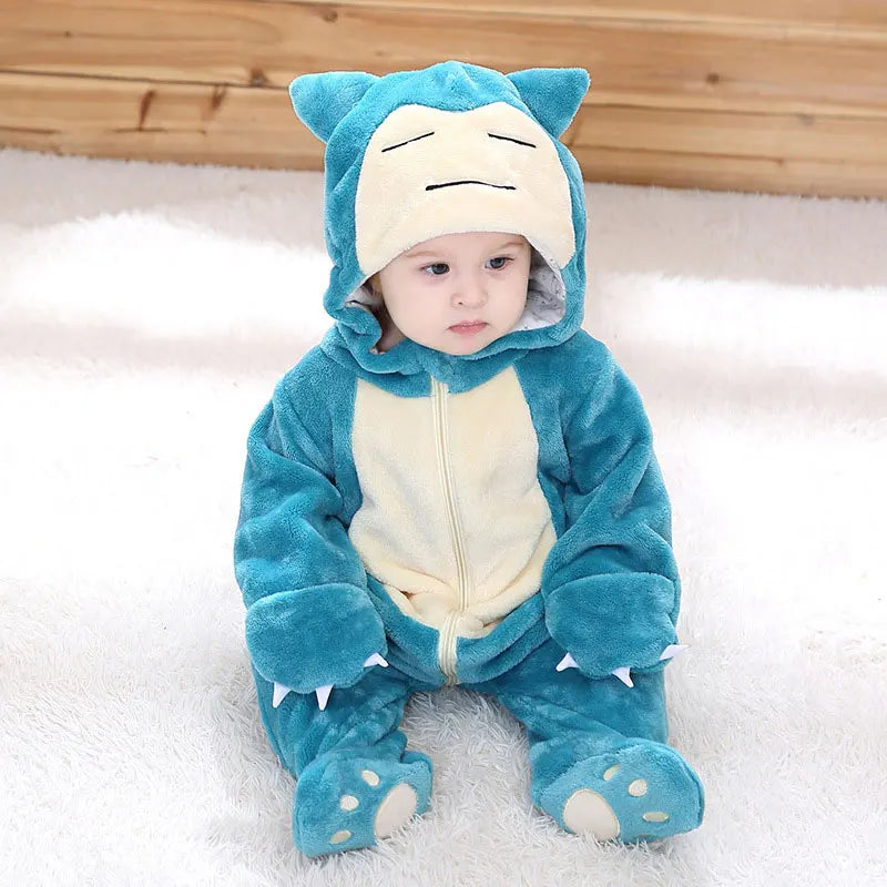 Baby Autumn Infant Long Sleeve Romper Cartoon Funny Costume Blue by Baby Minaj Cruz
