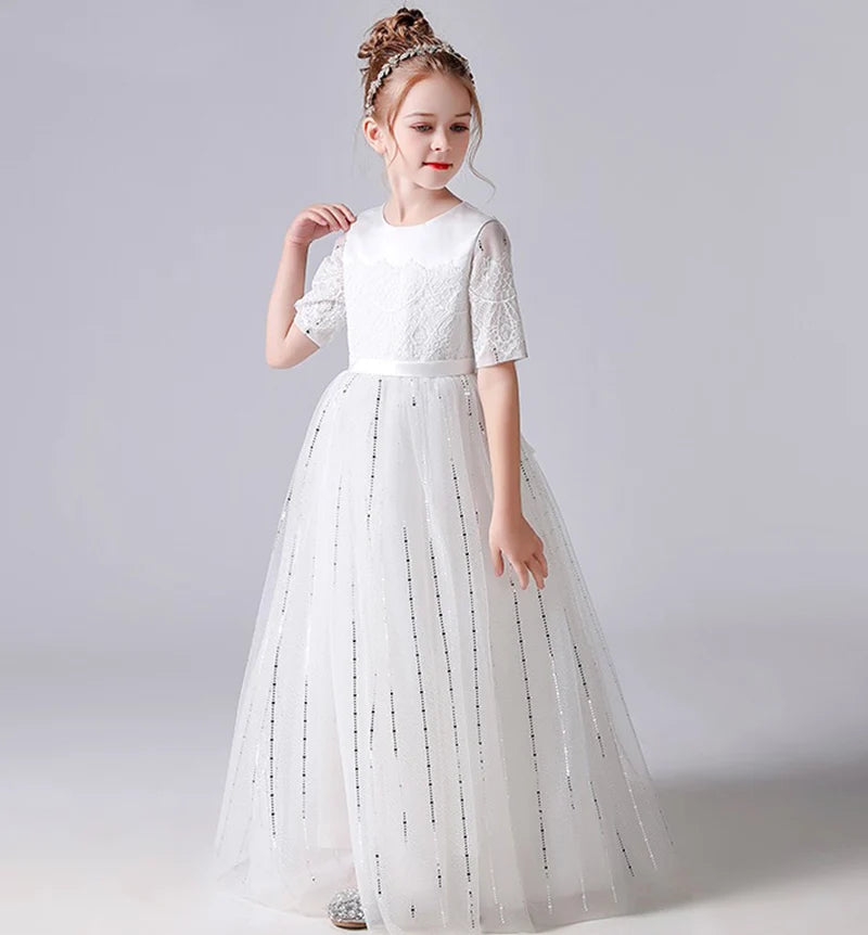 Ivory Toddler Bridesmaid Dress With Tulle Ivory by Baby Minaj Cruz
