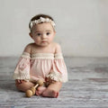 Newborn Photography Props Strapless girls birthday dresses pink by Baby Minaj Cruz