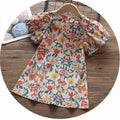 Baby Girl Princess Cotton Floral Maxi Dress Puff Sleeve Vintage Flower 1-7Y by Baby Minaj Cruz