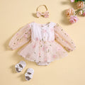 Long Sleeve Flower Embroidery Tulle Princess Dress by Baby Minaj Cruz