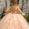 Blush Pink Flower Girl Dresses Bridesmaid Princess Ball Gowns by Baby Minaj Cruz